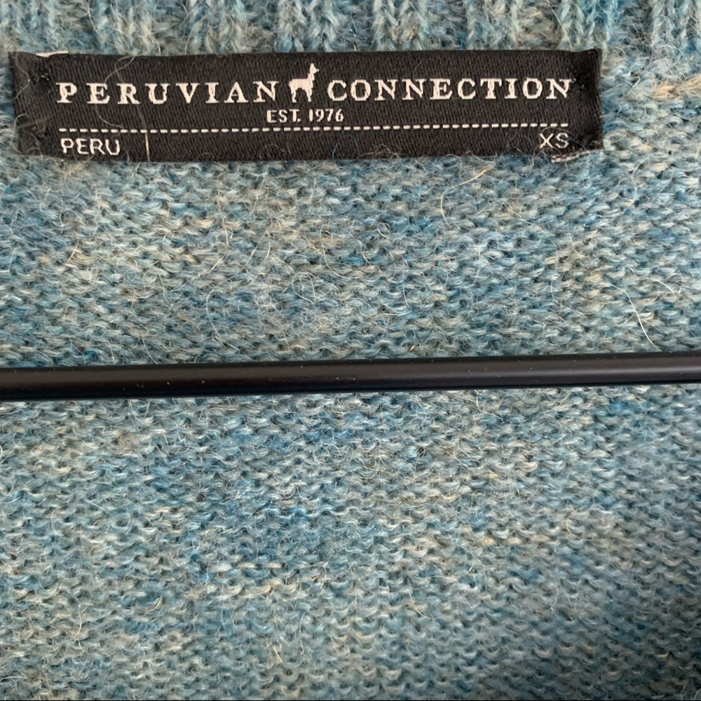 Peruvian Connection Alpaca Pullover Cropped Sweat… - image 2